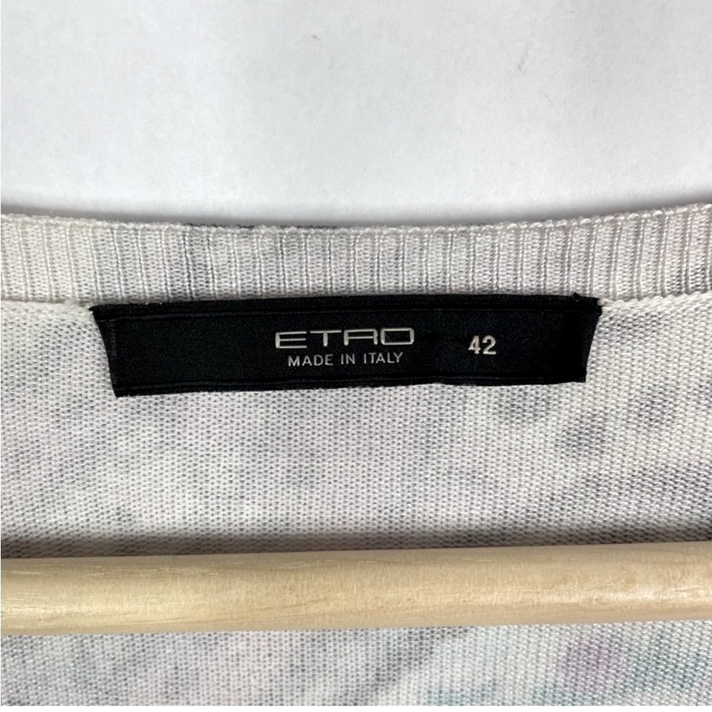 Etro Silk Cardigan Made in Italy Long Sleeve Button Down Sweater - Picture 3 of 4